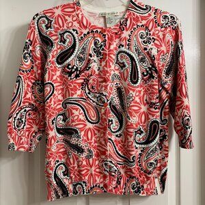 Requirements Brand Women's Pink/Black/White Sweater, Size XL